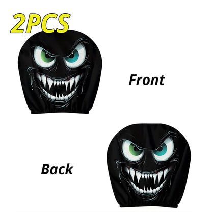 Scary Face Car Headrest Cover
