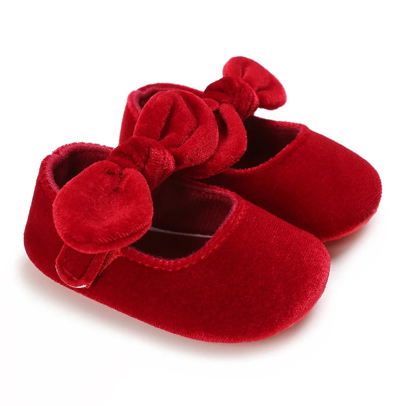 Red Fluffy Baby Princess Shoes
