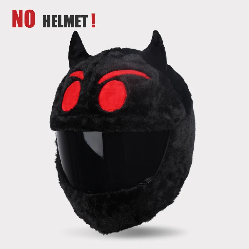 Plush Cartoon Full-Face Helmet Cover