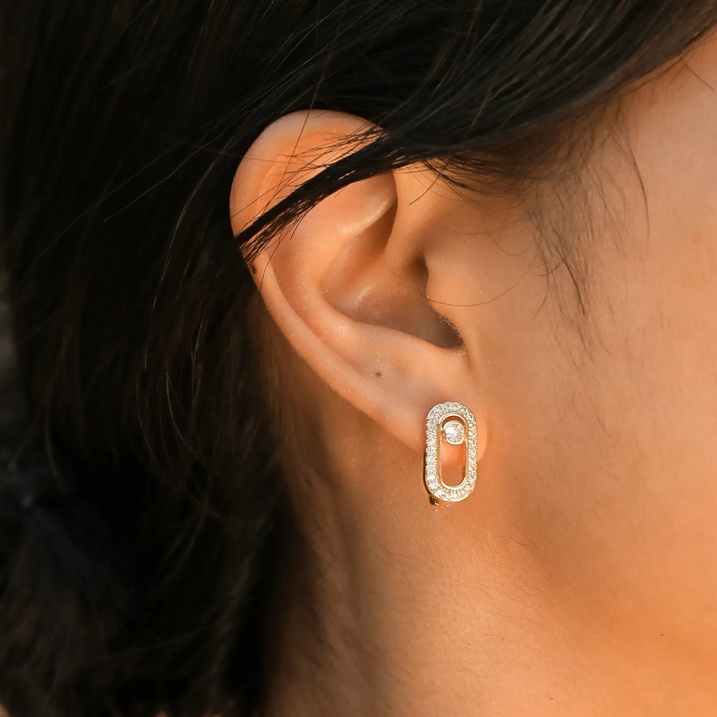 Geometric Paperclip Hoop Earrings