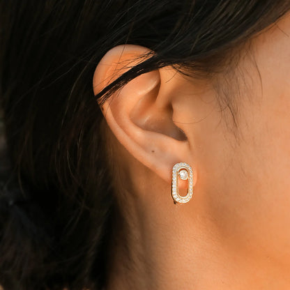 Geometric Paperclip Hoop Earrings