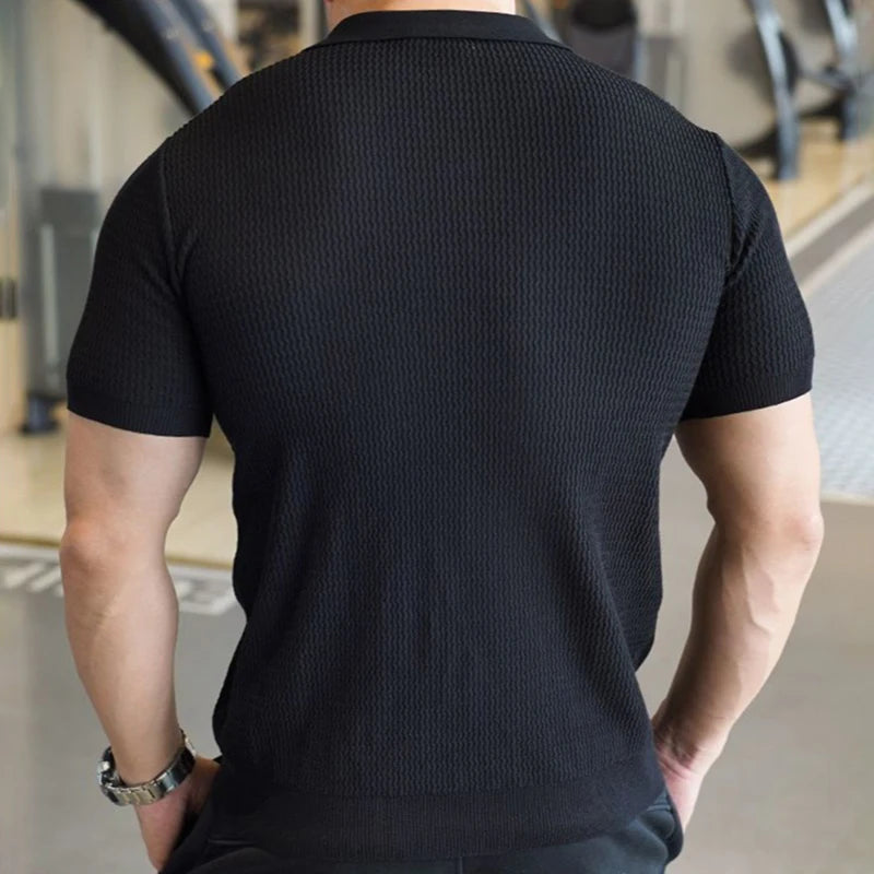 Solid Breathable Summer Polo