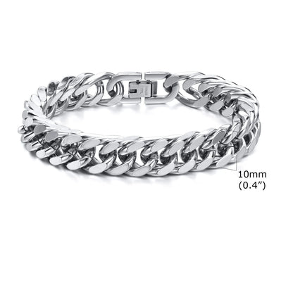 Double Curb Chain Bracelet