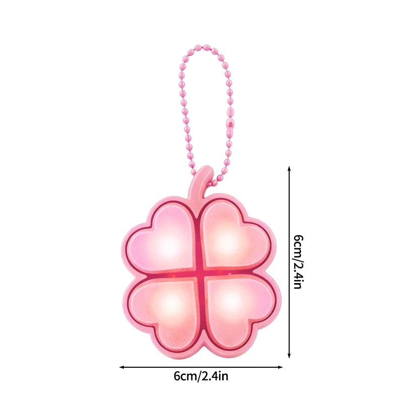 Clover Keycap Keychain LED Clicker