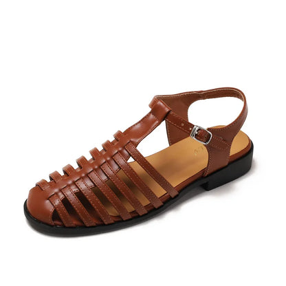 Roman-Style T-Strap Gladiator Sandals