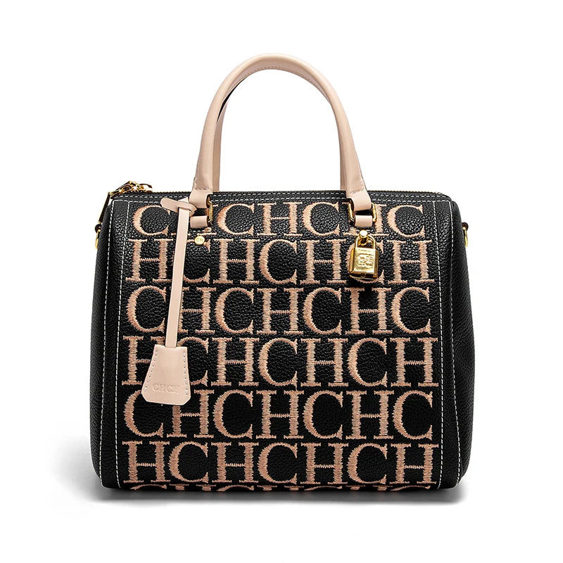Embroidered Baguette Shoulder Bag