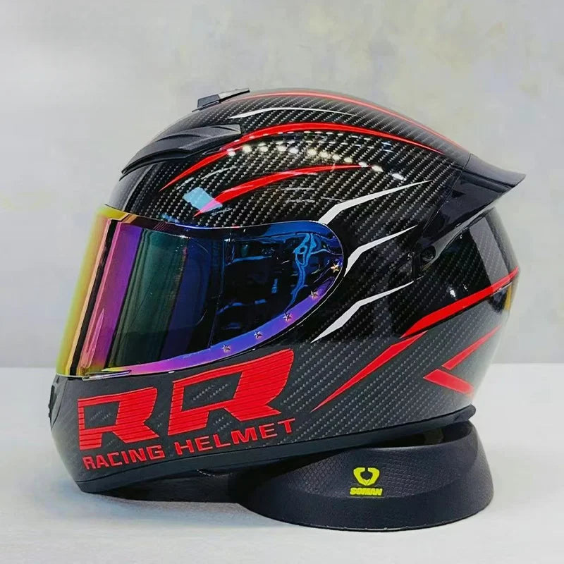 KEAZ Retro Vintage Full-Face Helmet