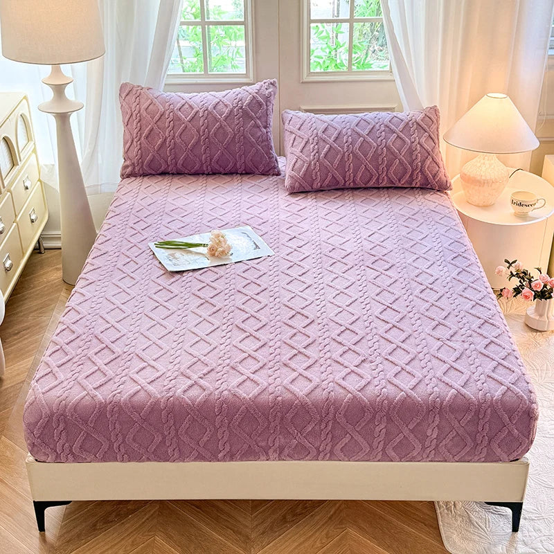 Jacquard Fleece Fitted Sheet