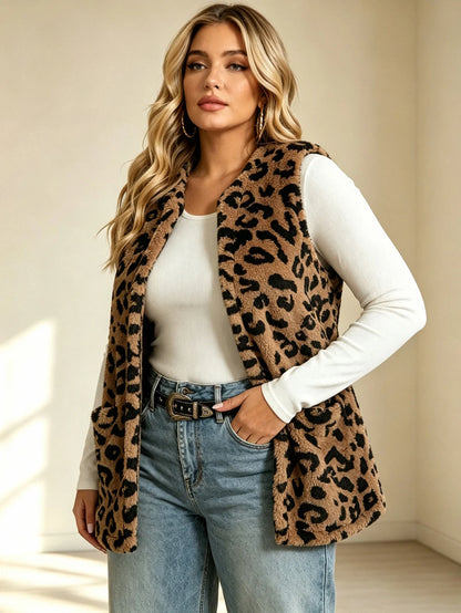 Leopard Print Knit Vest