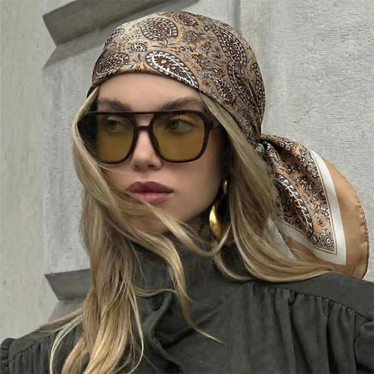Printing Silk Square Hair Scarf