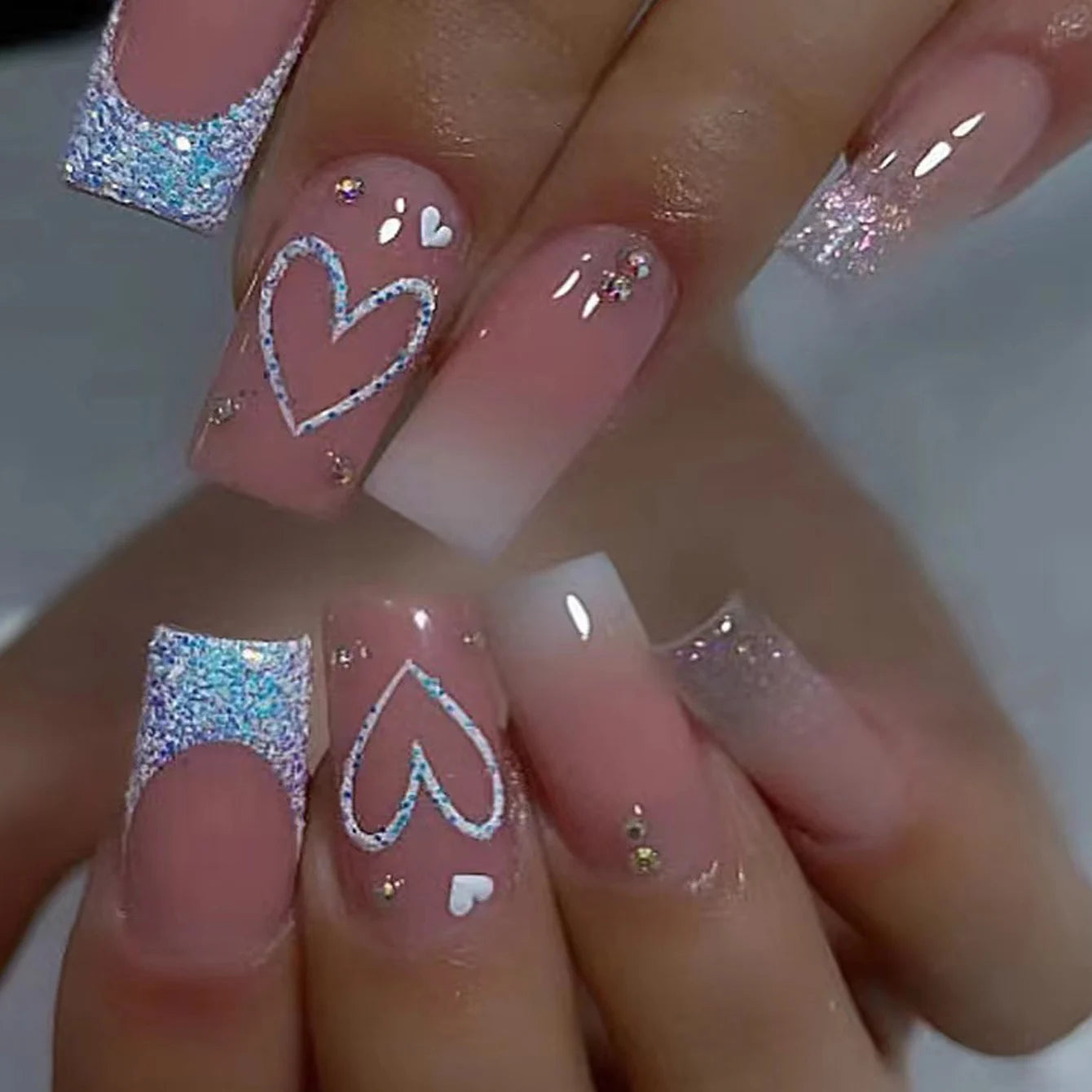 Handmade 3D Almond Press-On Nails