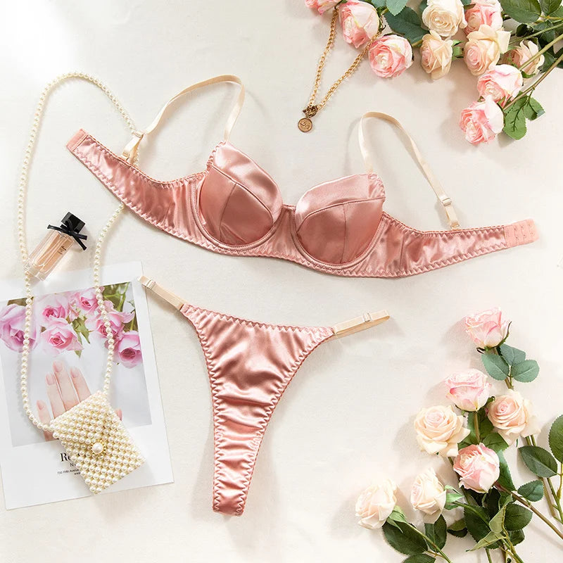 Champagne Floral Push Up Set