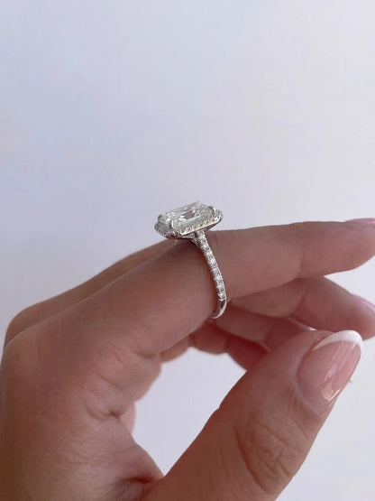 Rectangle Zircon Band Ring