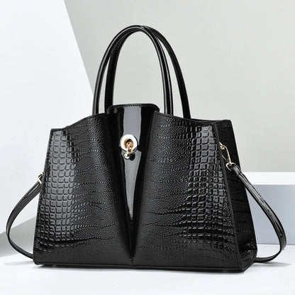 Polyester Solid Zipper Tote Bag