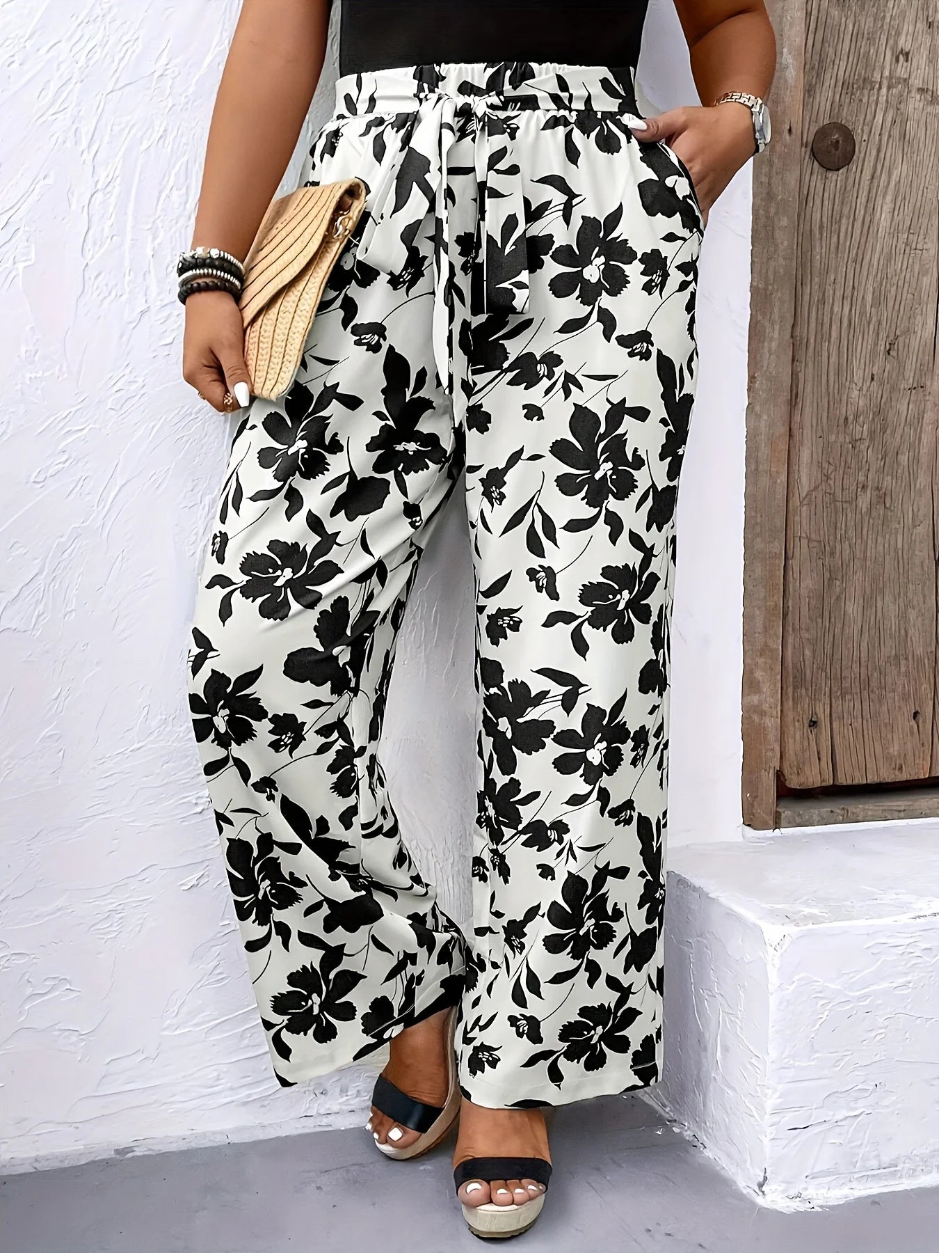 Oversized Woven Straight Pants
