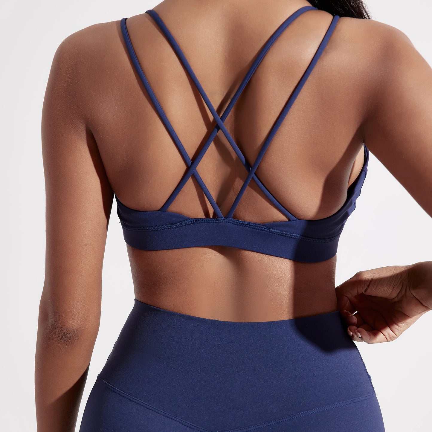 Cross-Front Padded Sports Bra