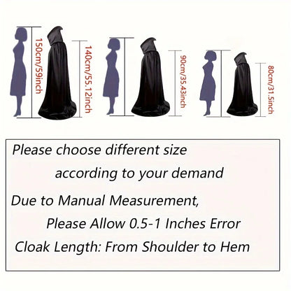 Black Grim Reaper Costume Cloak