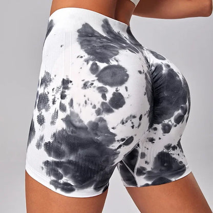 Seamless Tie-Dye Hip-Lift Shorts