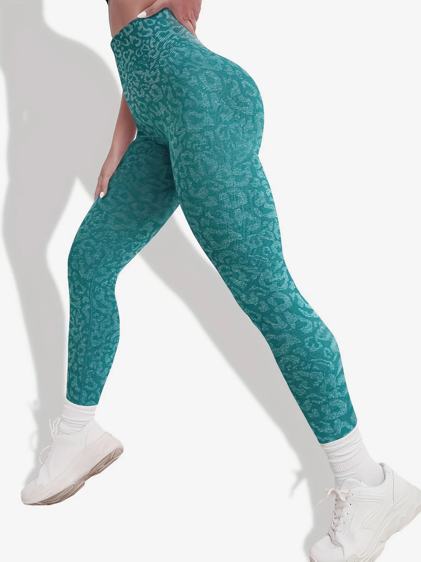 Leopard Print Wide-Belt Leggings