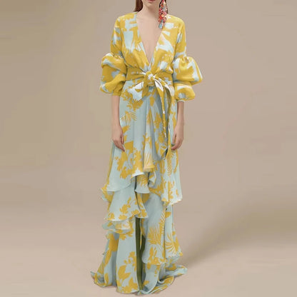 Retro Ruffle Party Dress