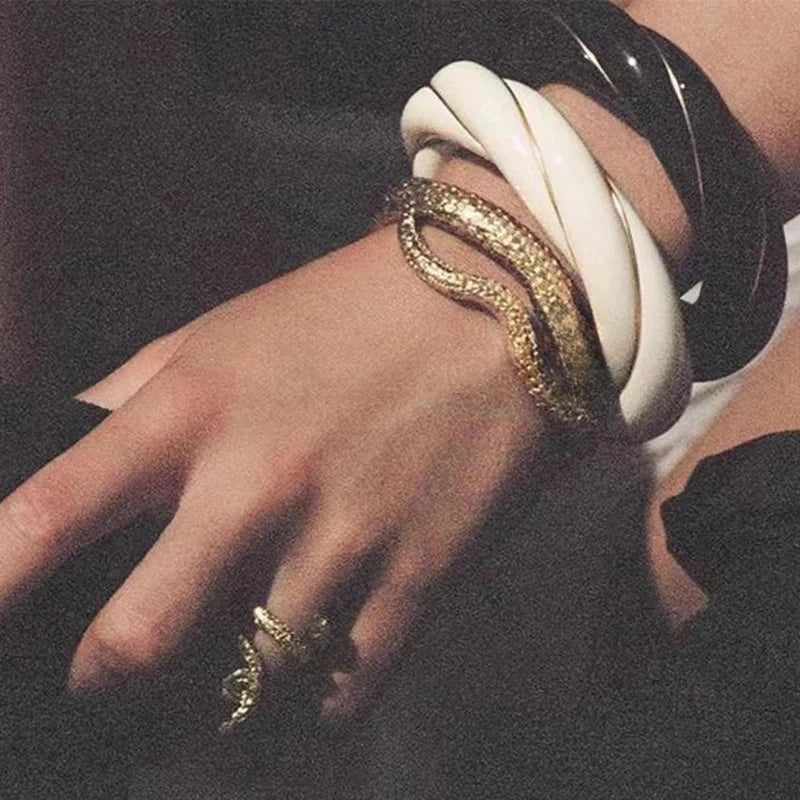 Geometric Leather Cuff Bracelet