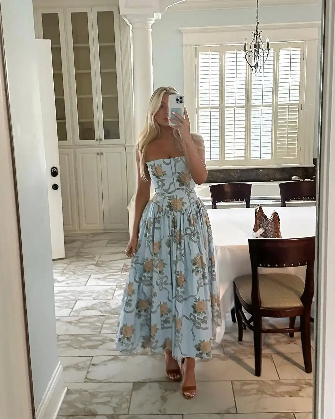 Printed Fit & Flare Dress