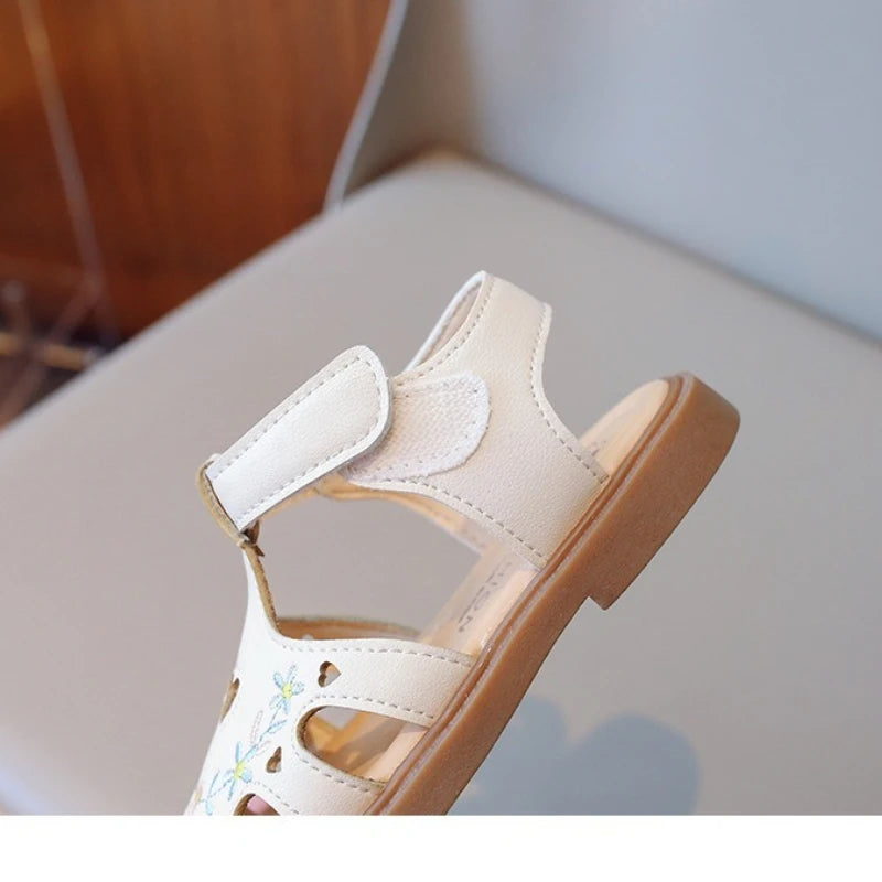Embroidered Flower Princess Sandals