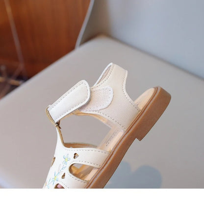 Embroidered Flower Princess Sandals