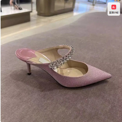 Pointed Toe Mule Heels