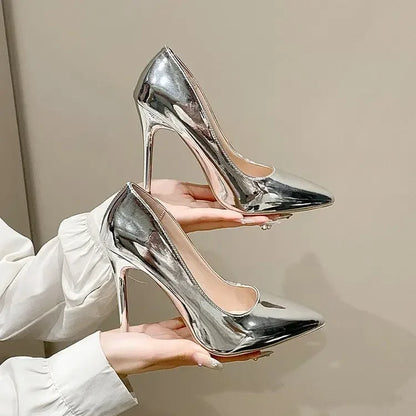 Silver Pointed Heels