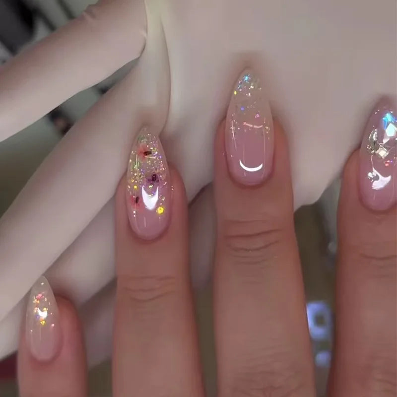 Floral Ballerina Press-On Nails