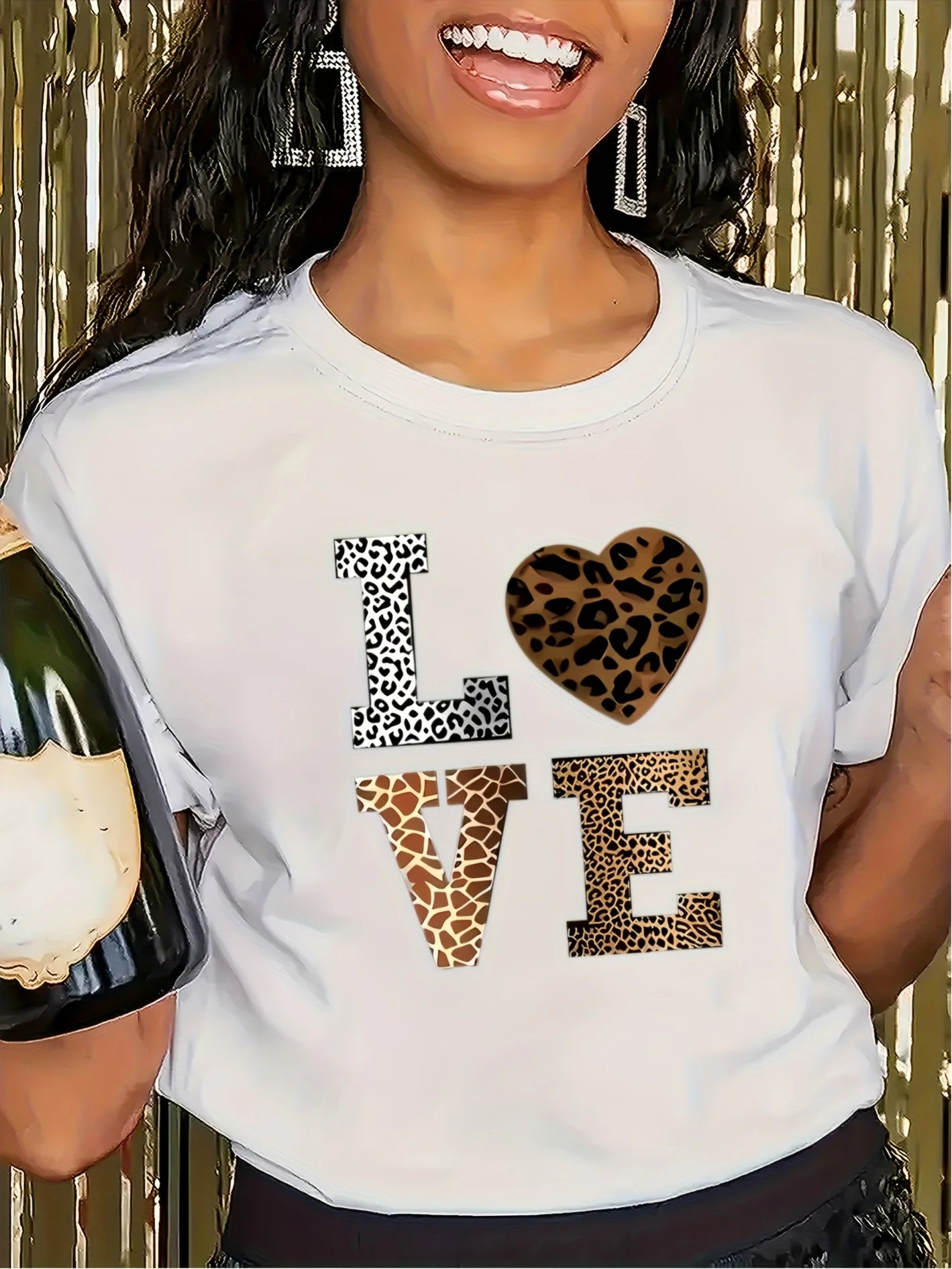 Leopard Heart Love T-Shirt