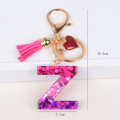 A-Z Alphabet Initial Letter Keychain