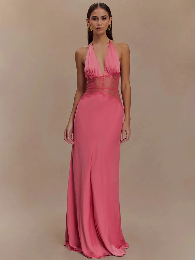 Patchwork Halter Dress