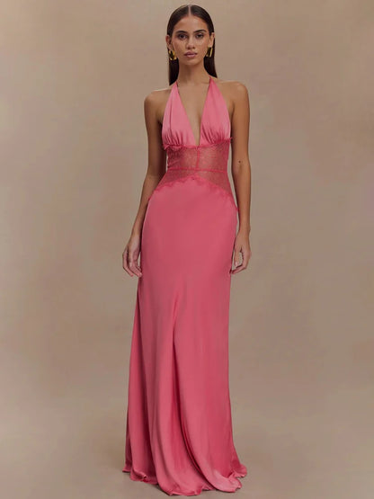 Patchwork Halter Dress