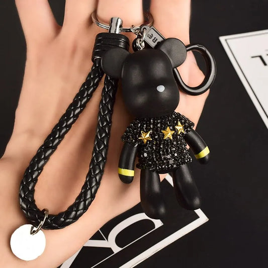 Doll Silver-plated Key Ring Bear