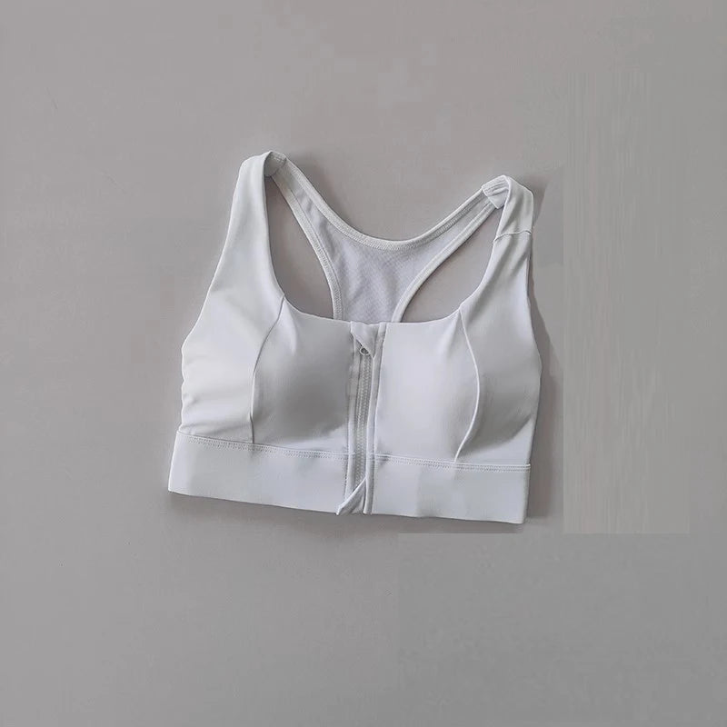 Front-Zip Shockproof Sports Bra