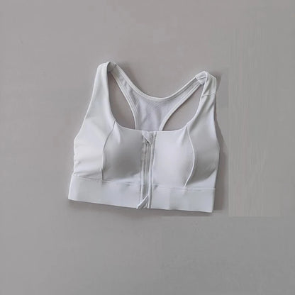 Front-Zip Shockproof Sports Bra