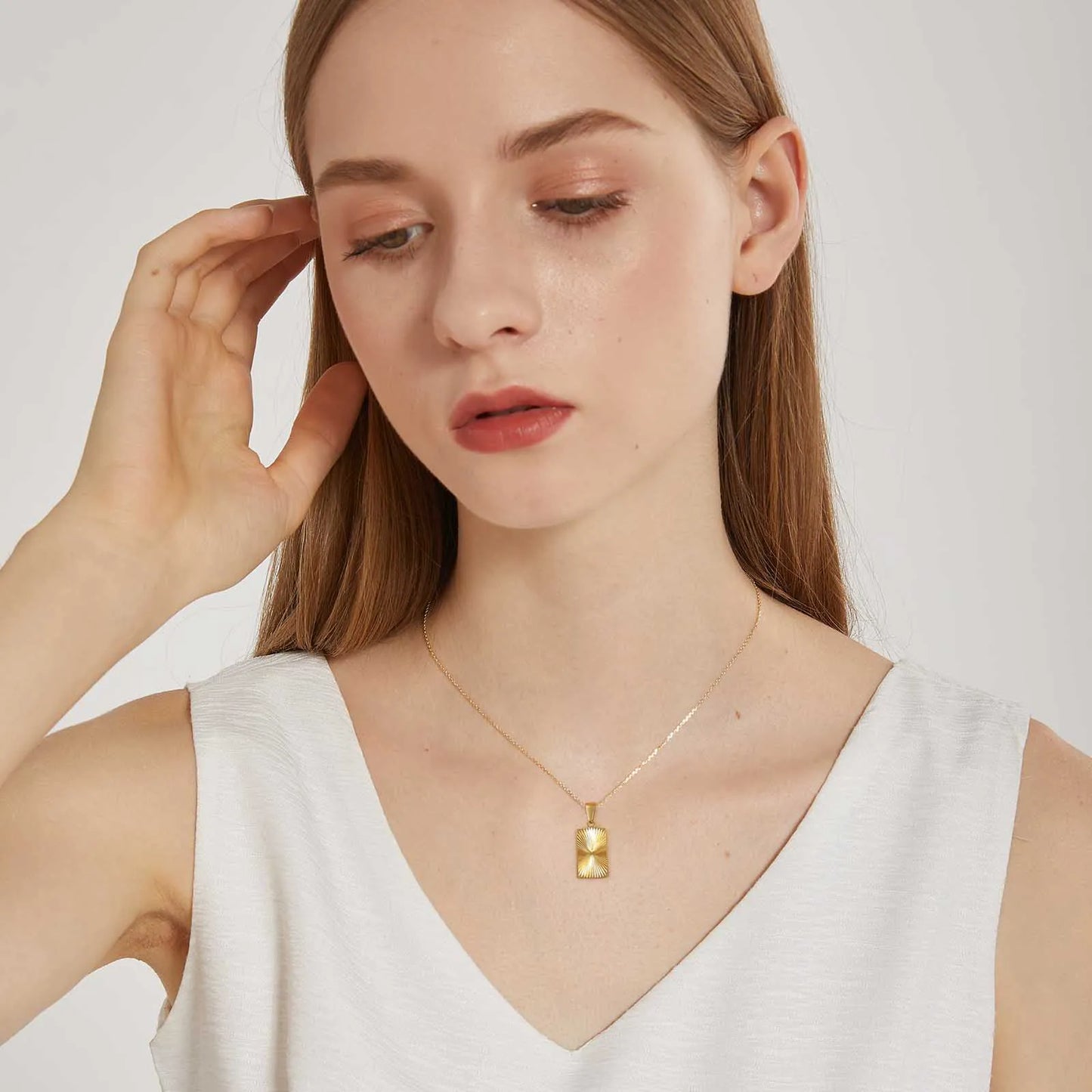 Metal Round Stainless Necklace Party