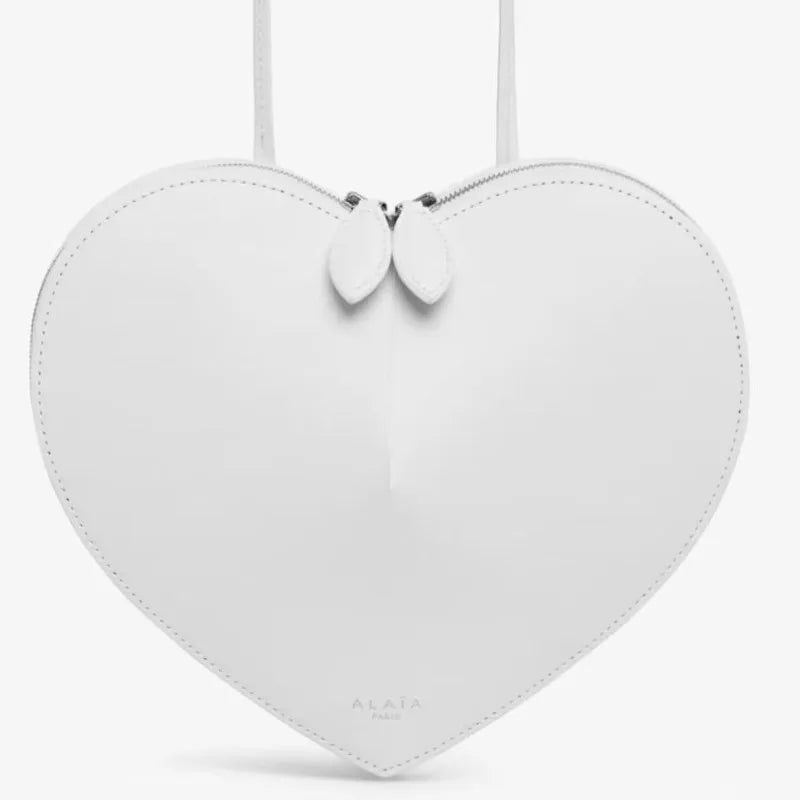 Heart-Shaped Leather Crossbody Bag