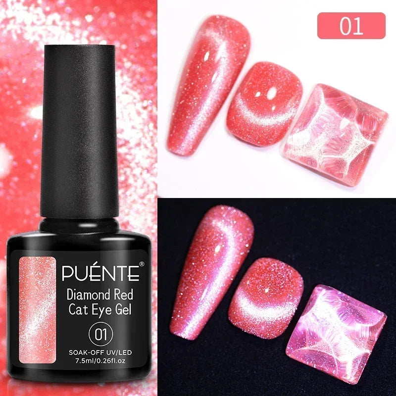 Wine Red Cat Eye Gel Polish