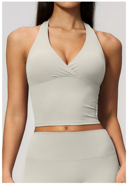 Hanging Neck Yoga Tops Sports