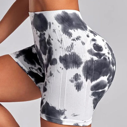 Seamless Tie-Dye Hip-Lift Shorts