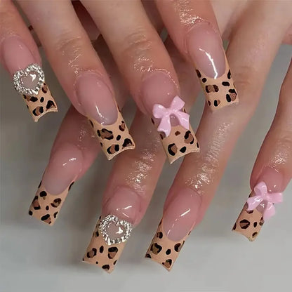 Leopard Cherry Press-On Nails
