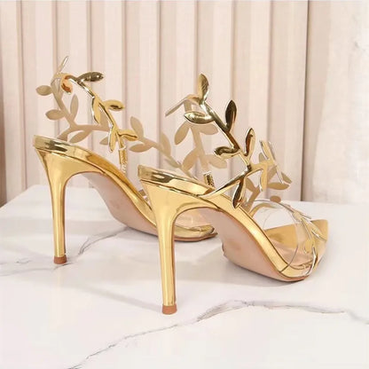 Gold Leaf Gladiator Sandals