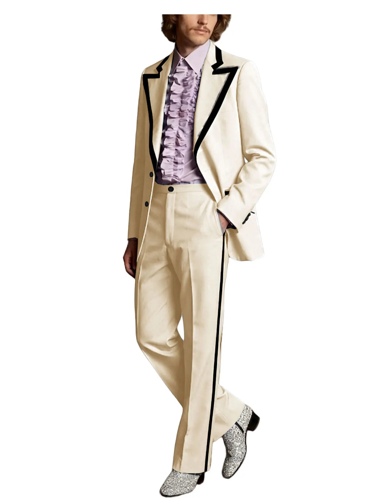 Tuxedo Black Trim Slim Suit