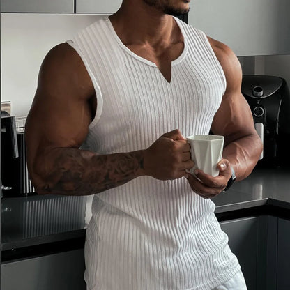 Summer Men V-Neck Tank