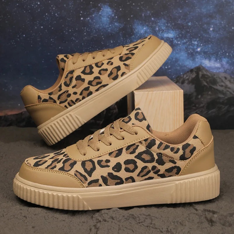 Women's Leopard Print Casual Sneakers