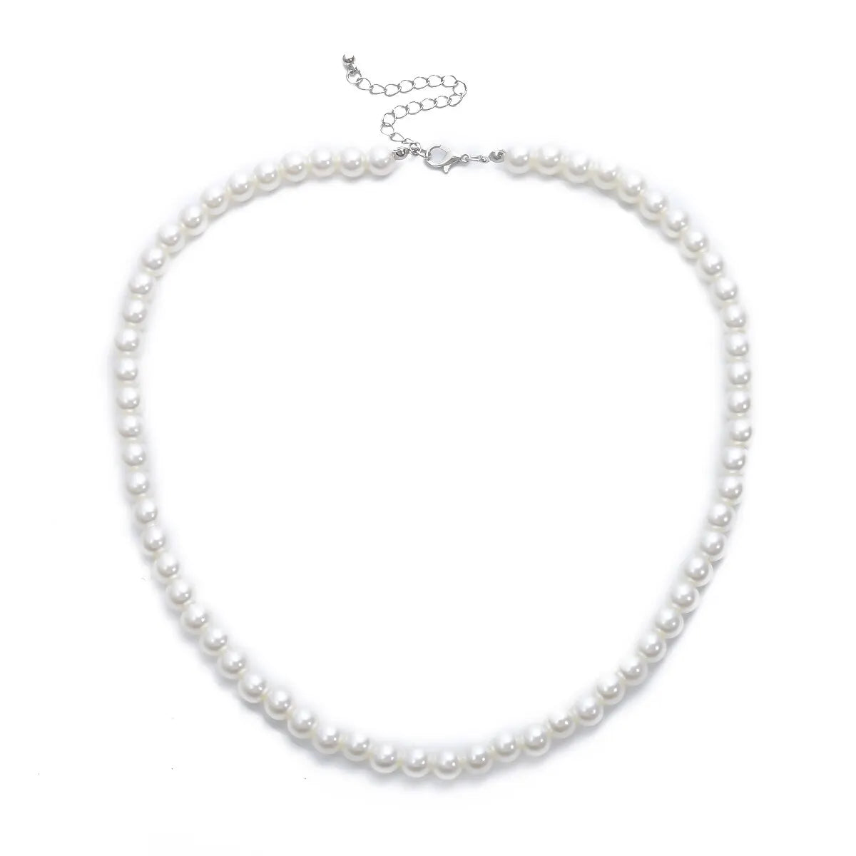 Pearl Round Iron Choker Necklace Party