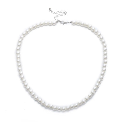 Pearl Round Iron Choker Necklace Party